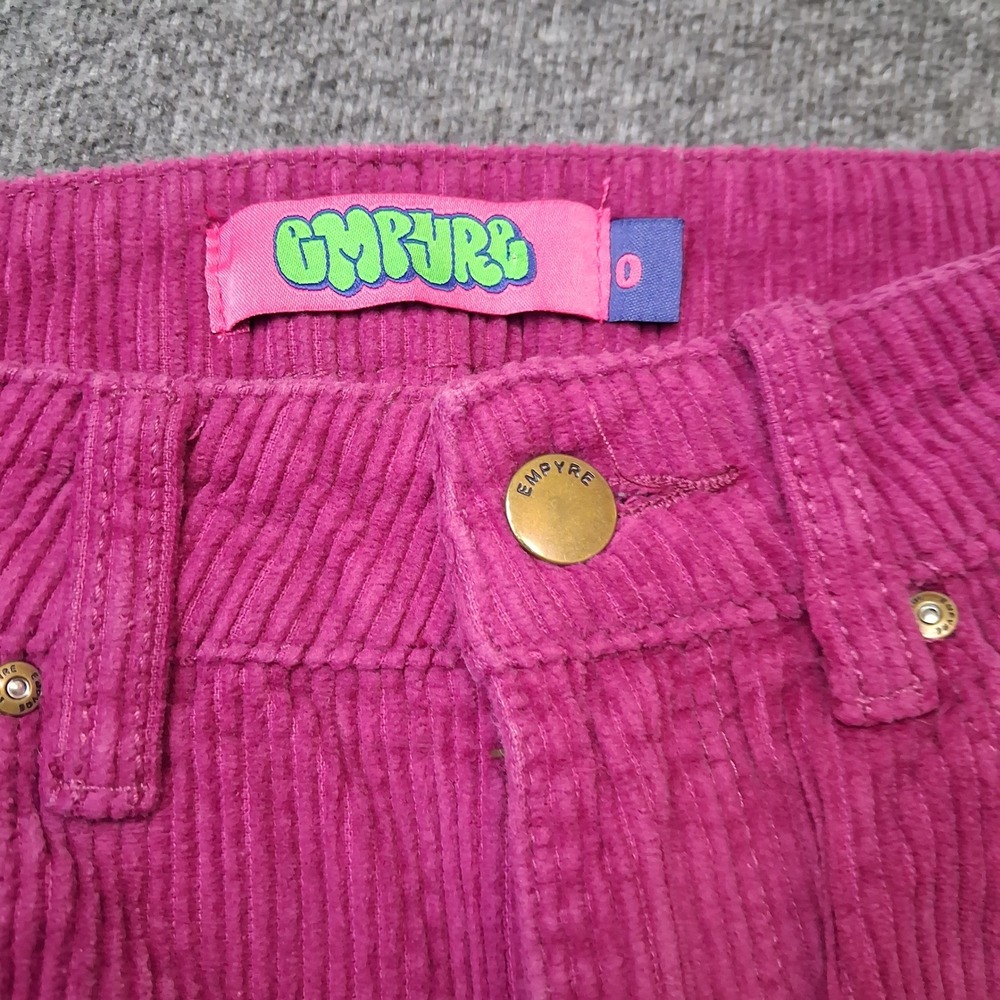 Empyre Tori Magenta Corduroy Pants Wide Leg High Rise Purple Womens Size 0 - Picture 3 of 15